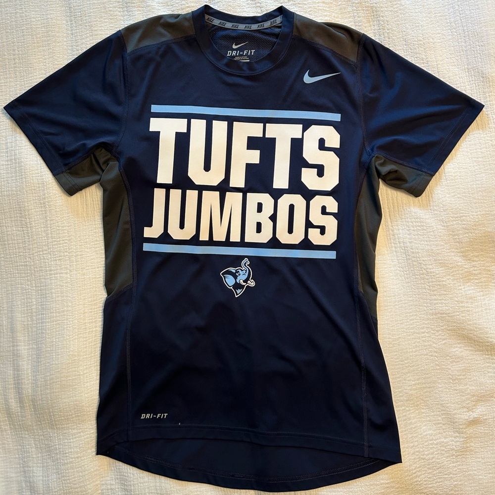 Nike Dri-Fit Navy Tufts Jumbos Athletic Shirt Size S